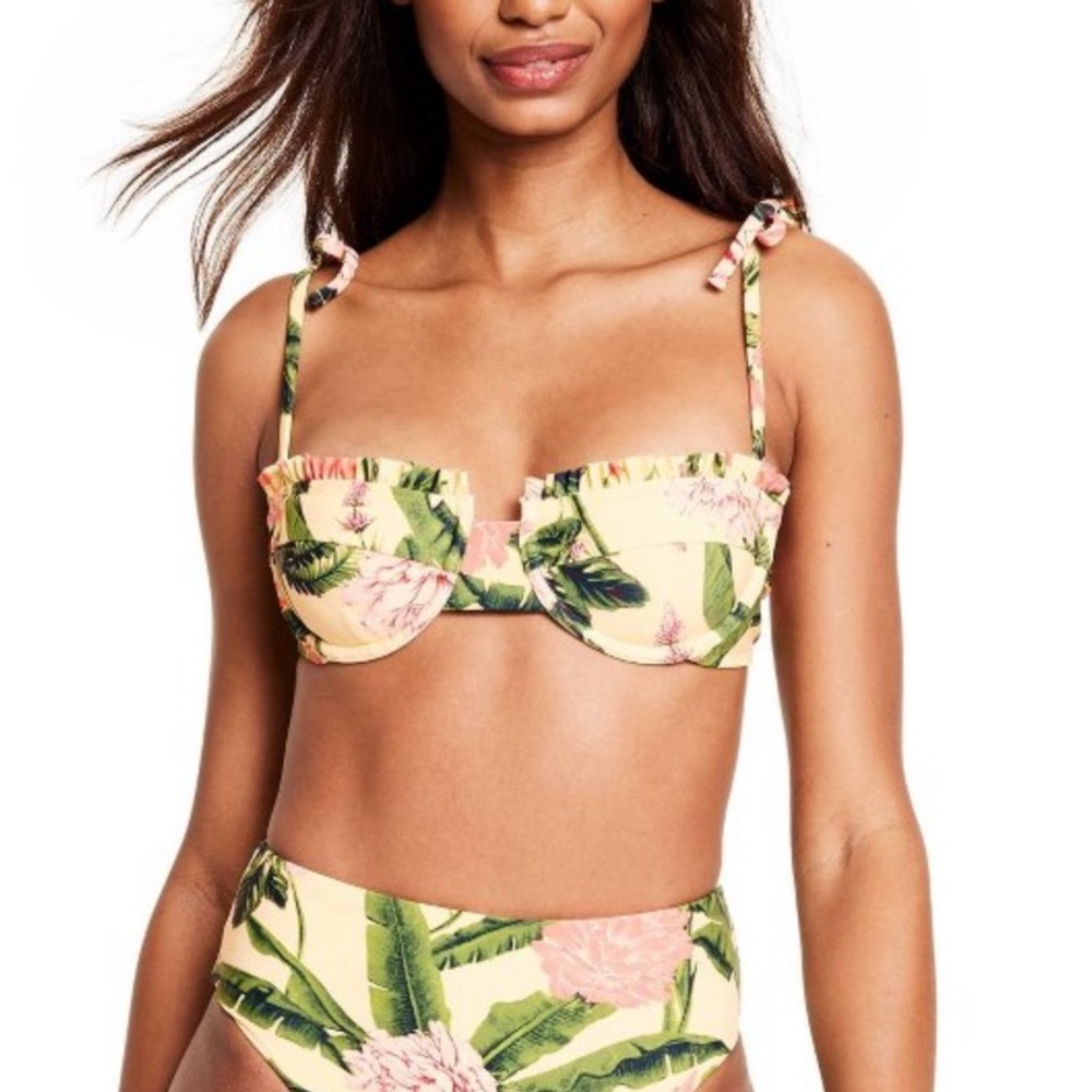 Agua bendita x target botanical bikini top NWT S